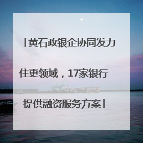 黄石政银企协同发力住更领域，17家银行提供融资服务方案