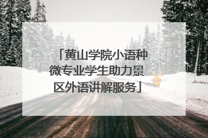 黄山学院小语种微专业学生助力景区外语讲解服务