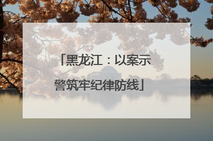 黑龙江：以案示警筑牢纪律防线