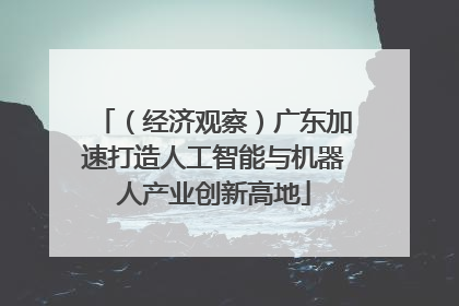 （经济观察）广东加速打造人工智能与机器人产业创新高地