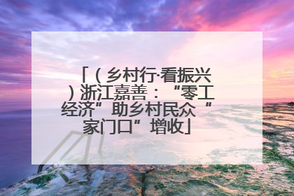 （乡村行·看振兴）浙江嘉善：“零工经济”助乡村民众“家门口”增收