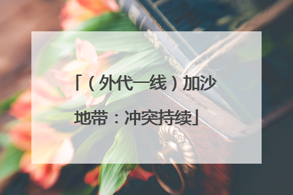 （外代一线）加沙地带：冲突持续