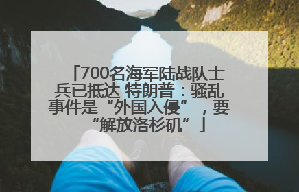 700名海军陆战队士兵已抵达 特朗普：骚乱事件是“外国入侵”，要“解放洛杉矶”